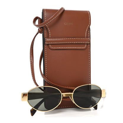 Celine Metal Triomphe 01 Sunglasses CL40235U Gold Green 7 of 7