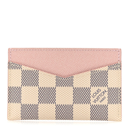 Louis Vuitton Damier Azur Daily Card Holder Rose Ballerine 1 of 8