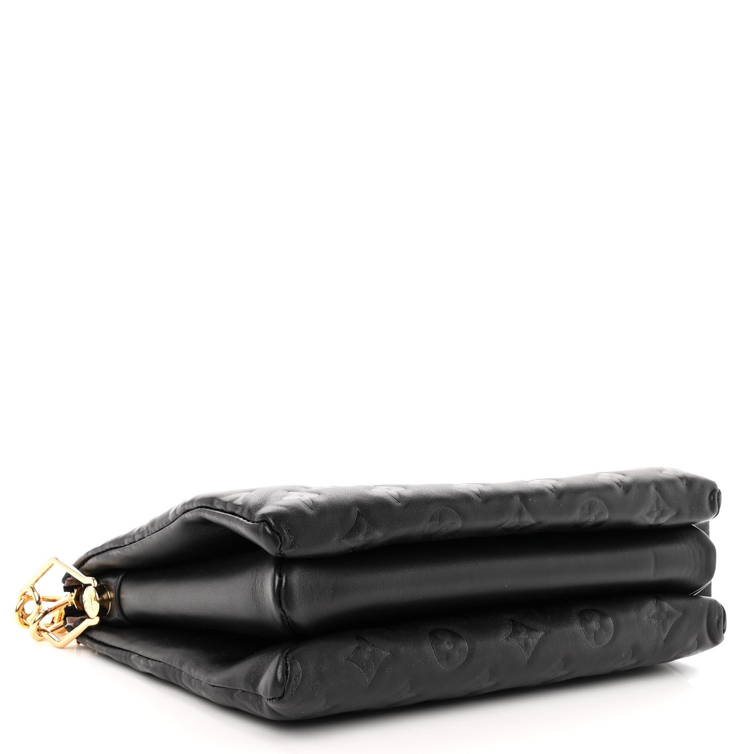 Louis Vuitton Lambskin Embossed Monogram Coussin PM Black 4 of 11