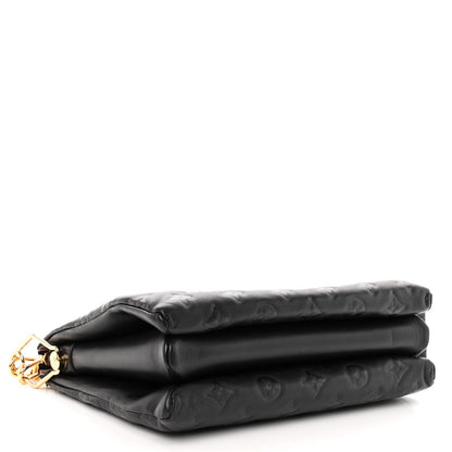 Louis Vuitton Lambskin Embossed Monogram Coussin PM Black 4 of 11