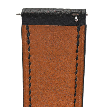 Hermes Epsom Heure H Hour Watch MM Strap Black 5 of 7