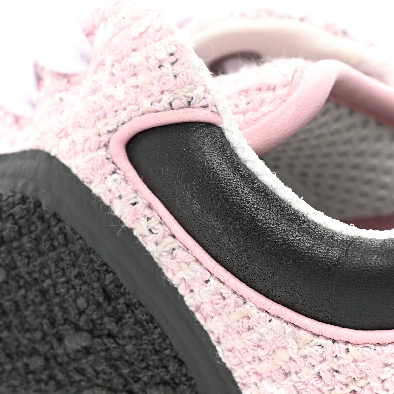 Chanel Tweed Suede Calfskin CC Sneakers 39 Gray Pink 10 of 14