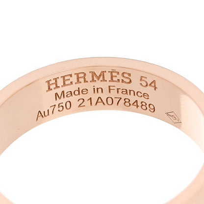 Hermes 18K Rose Gold Diamond PM Kelly Ring 54 7 4 of 4