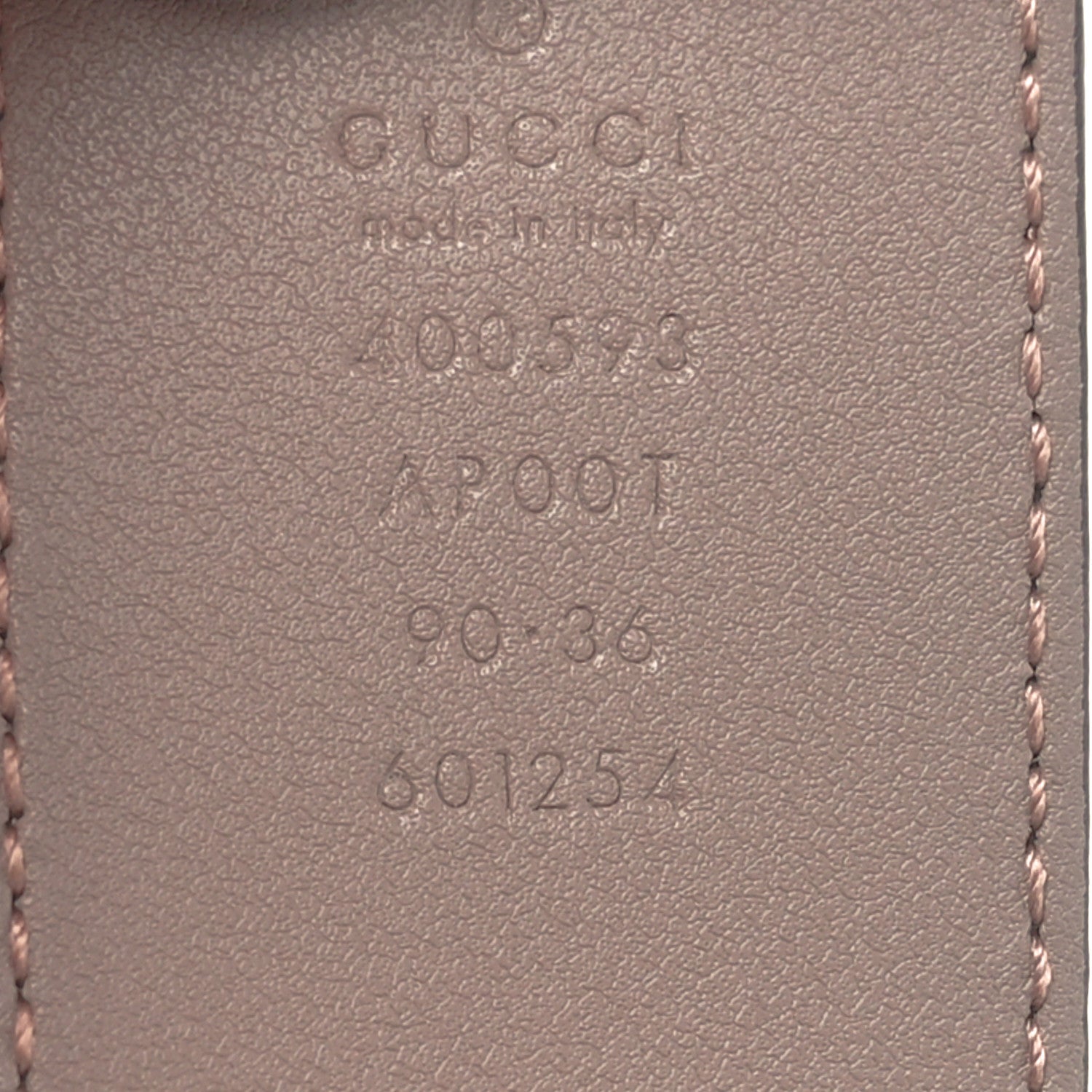 Gucci Calfskin Double G 40mm Belt 90 36 Porcelain Rose 4 of 5