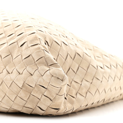Bottega Veneta Suede Intrecciato Large Hop Ecru 10 of 10