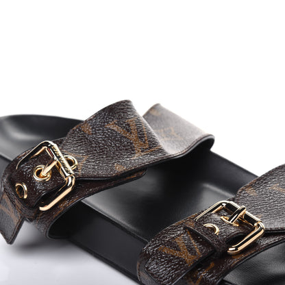 Louis Vuitton Monogram Bom Dia Mule Sandals 39.5 Black 9 of 9