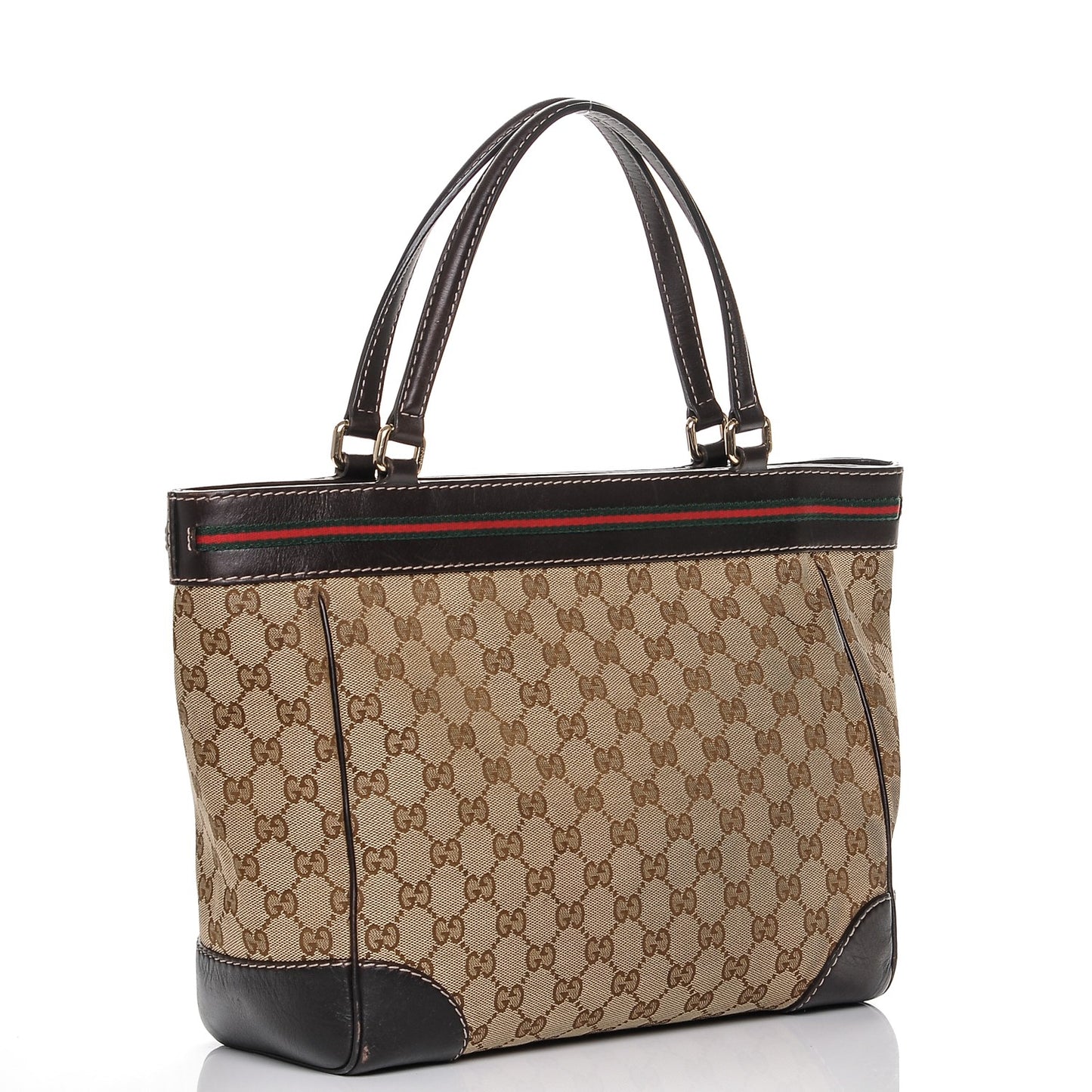 Monogram Web Medium Mayfair Tote Dark Brown