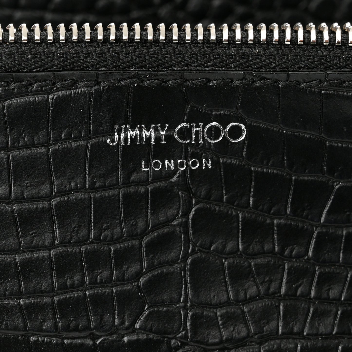 Calfskin Crocodile Embossed Nine2Five East West Tote Black