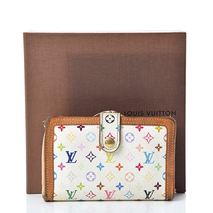 Louis Vuitton Monogram Multicolor French Purse Wallet White 21 of 21