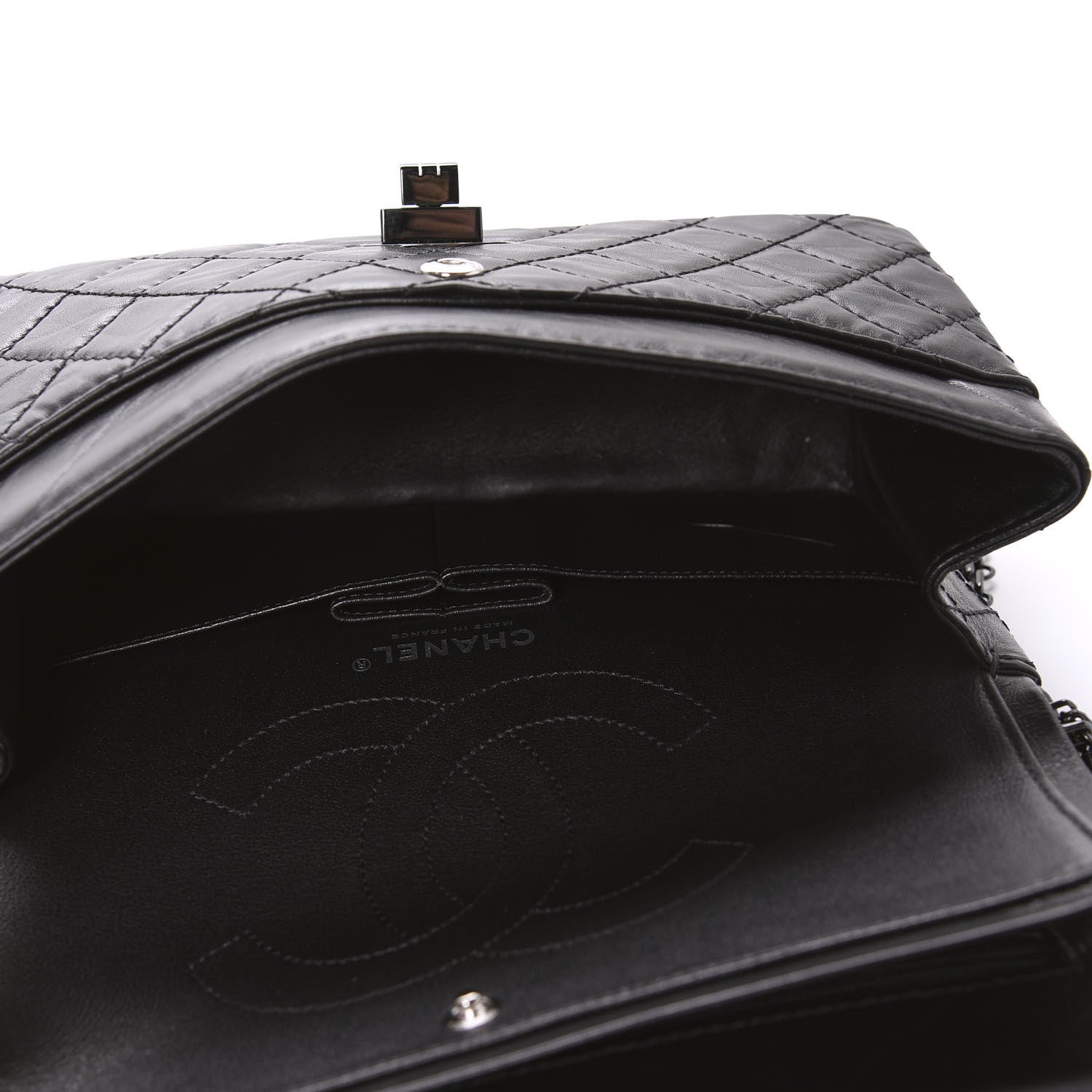 Chanel Aged Calfskin Quilted 2.55 Reissue 225 Flap So Black 5 of 10