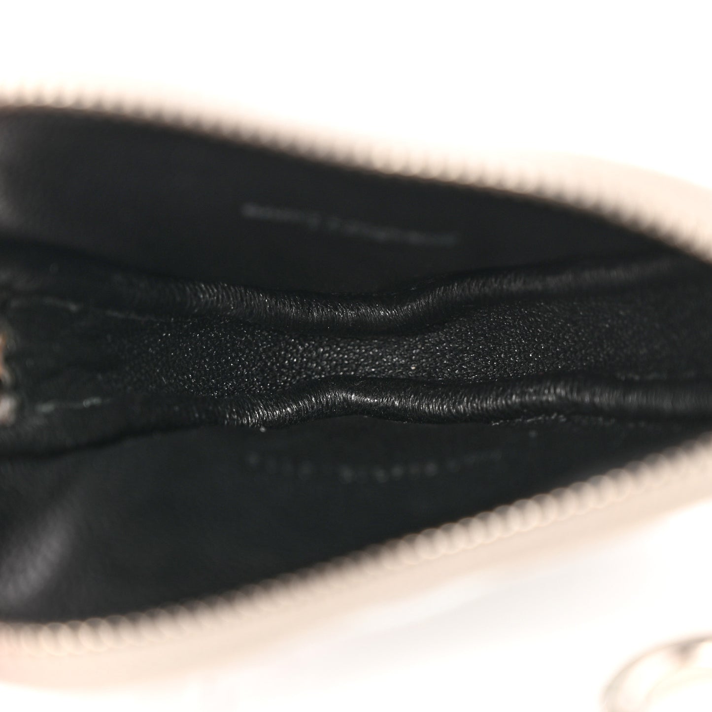 Metallic Cracked Calfskin Monogram Heart Key Pouch Silver