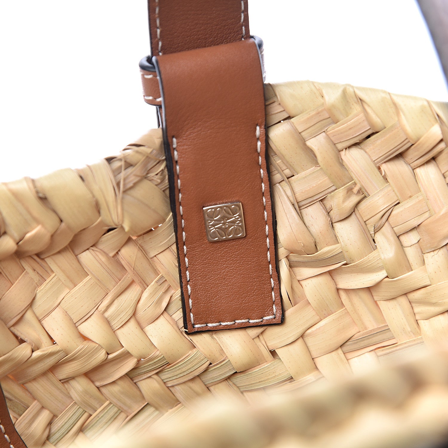 Loewe Raffia Small Stones Basket Tote Bag Natural Tan 6 of 10
