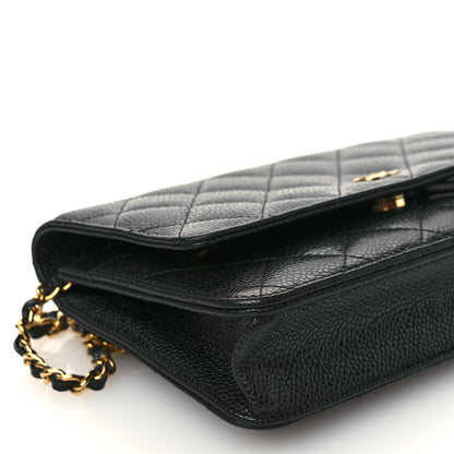 Chanel Caviar Quilted Wallet on Chain WOC Black 10 of 14