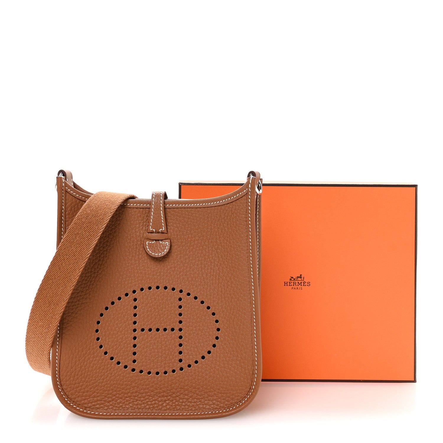 Hermes Taurillon Clemence Evelyne TPM Gold 11 of 11