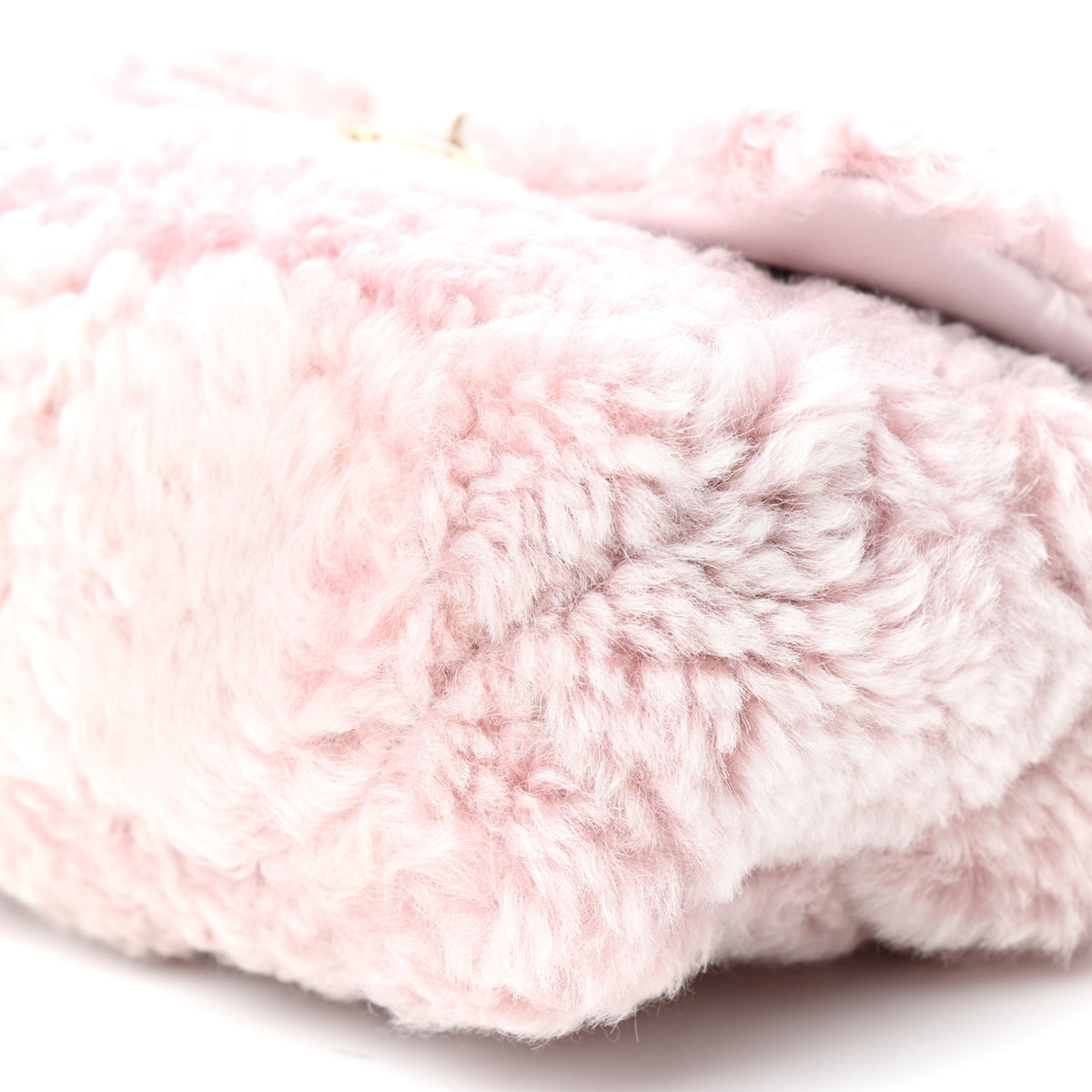Chanel Shearling Sheepskin Medium Chanel 19 Flap Light Pink 9 of 11