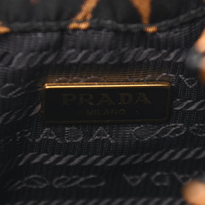 Prada Tessuto Nylon Leopard Print Mini Bucket Bag Miele 5 of 9
