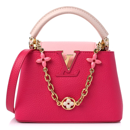 Louis Vuitton Taurillon Flower Chain Capucines Mini Rose Pondicherry 1 of 8