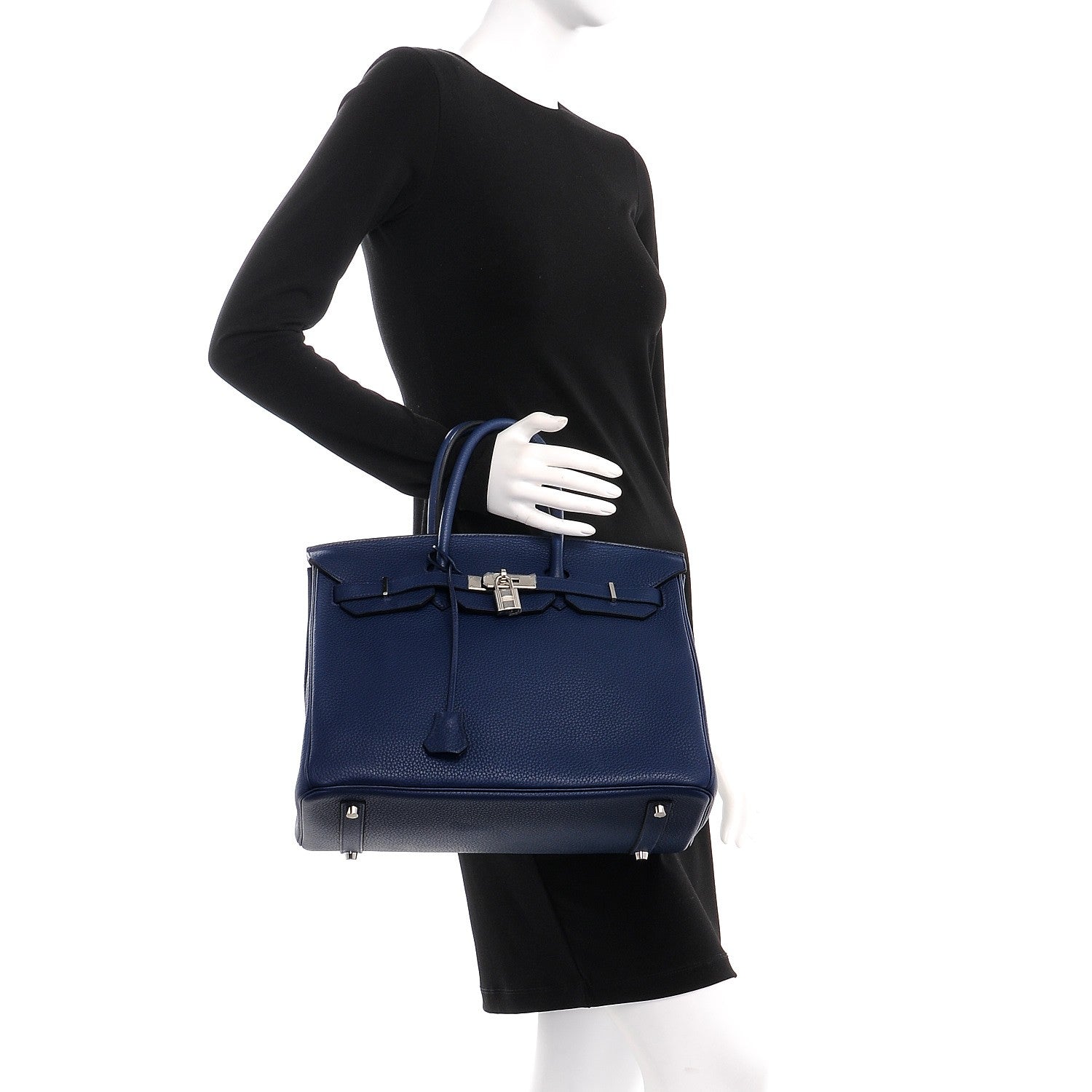 Hermes Taurillon Clemence Birkin 35 Bleu Saphir 2 of 38