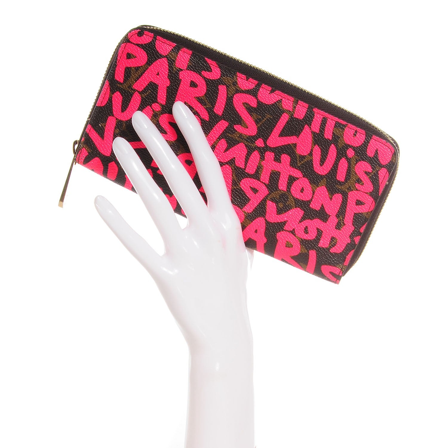 Louis Vuitton Monogram Graffiti Zippy Wallet Fuchsia 2 of 7