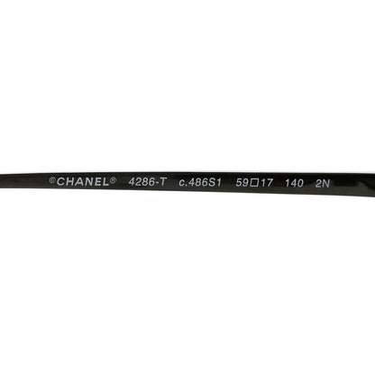 Chanel Titanium Cat Eye CC Sunglasses 4286-T Black 5 of 8