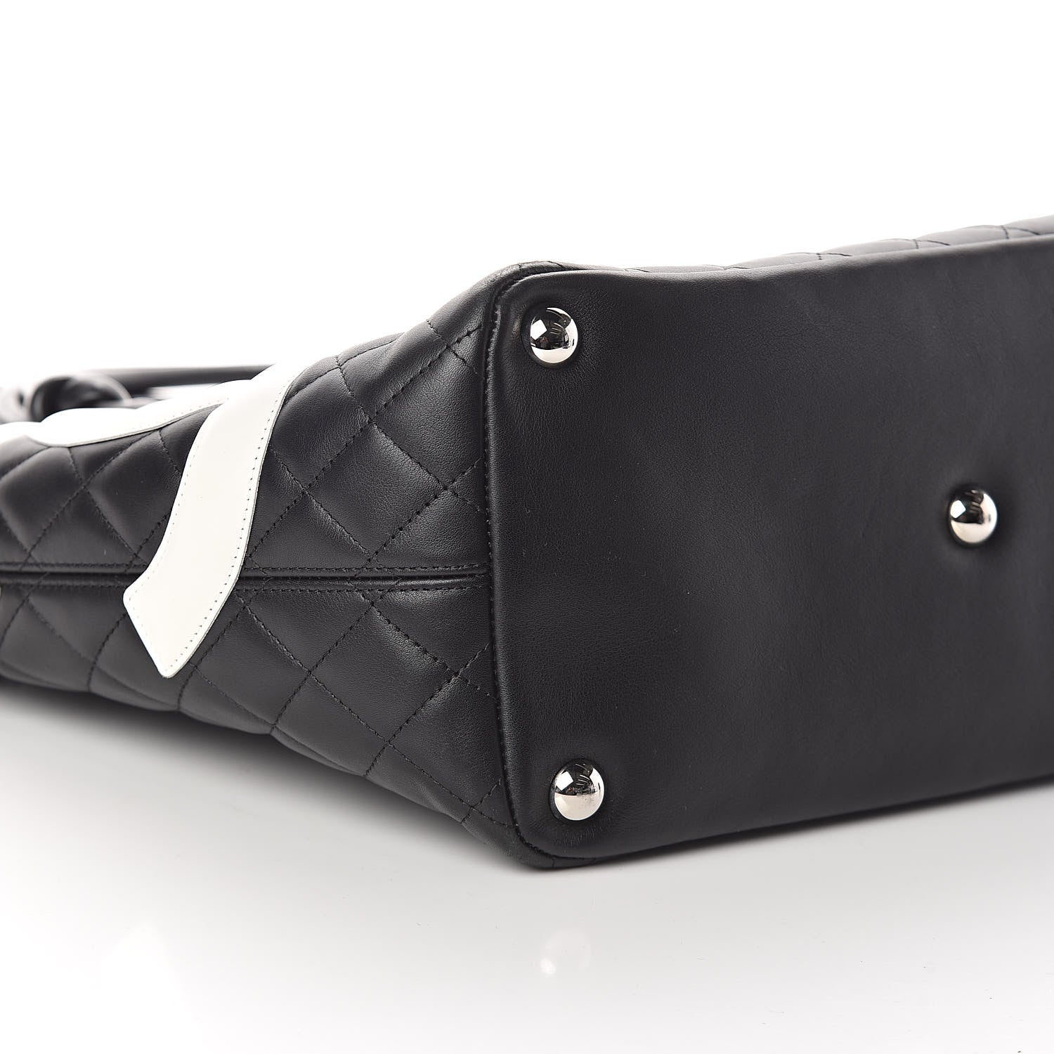 Chanel Calfskin Quilted Large Cambon Tote Black White 9 of 10