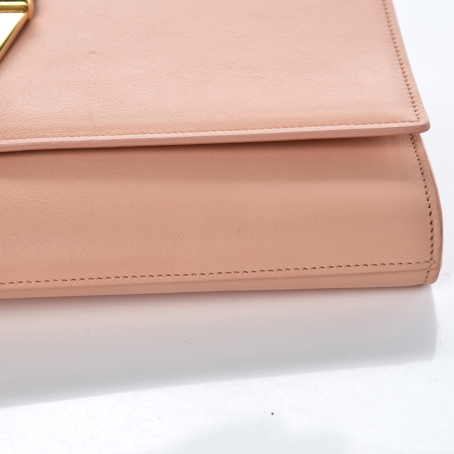 Saint Laurent Calfskin Classic Y Ligne Clutch Blush 11 of 12
