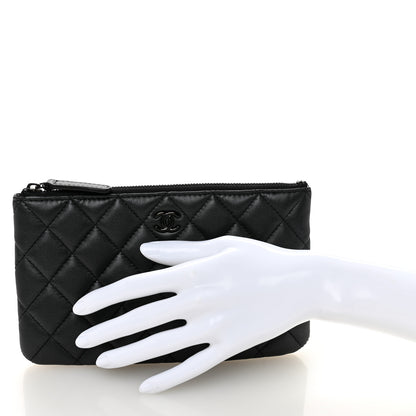 Chanel Pearly Lambskin Quilted Cosmetic Case So Black 2 of 8