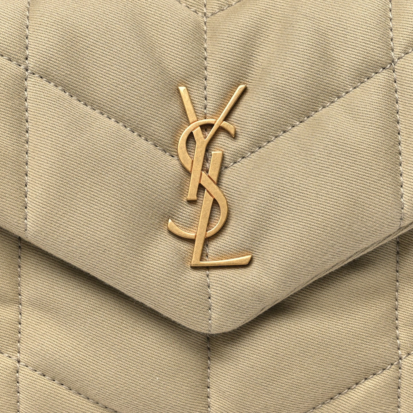 Canvas Quilted Toy Loulou Puffer Monogram Chain Satchel Cool Beige