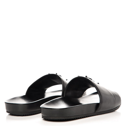 Saint Laurent Lambskin Joan Slide Sandals 39.5 Black 4 of 9