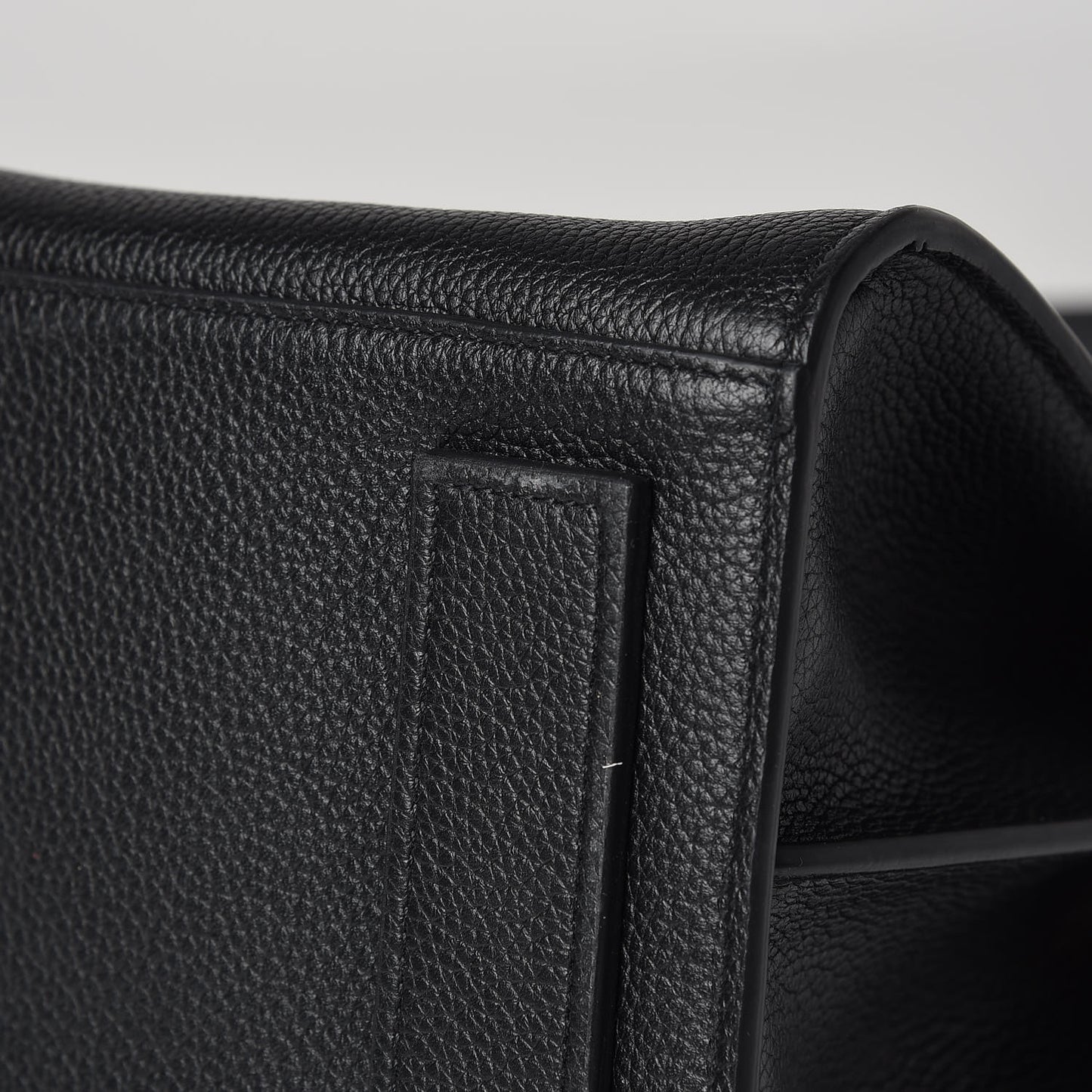 Grained Calfskin Baby Souple Sac De Jour Black