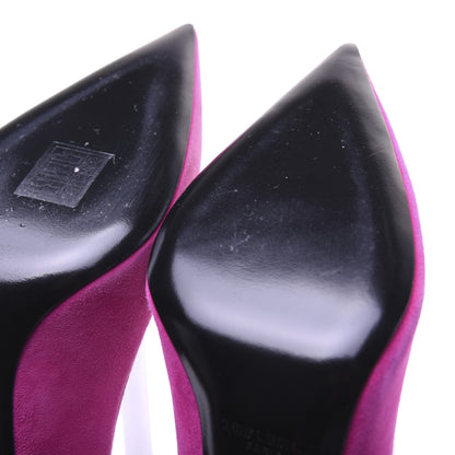 Saint Laurent Suede Calfskin Anja 105 Pumps 36 Pink 12 of 12