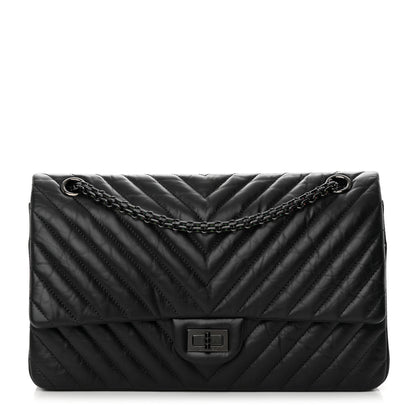 Chanel Aged Calfskin Chevron Quilted 2.55 Reissue 226 So Black 1 of 11