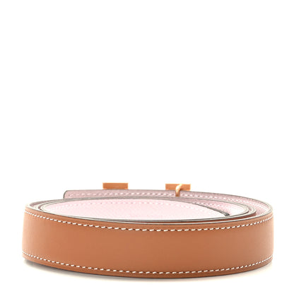 Hermes Swift Epsom 24mm Mini Constance H Belt 95 38 Gold Mauve Pale 2 of 6