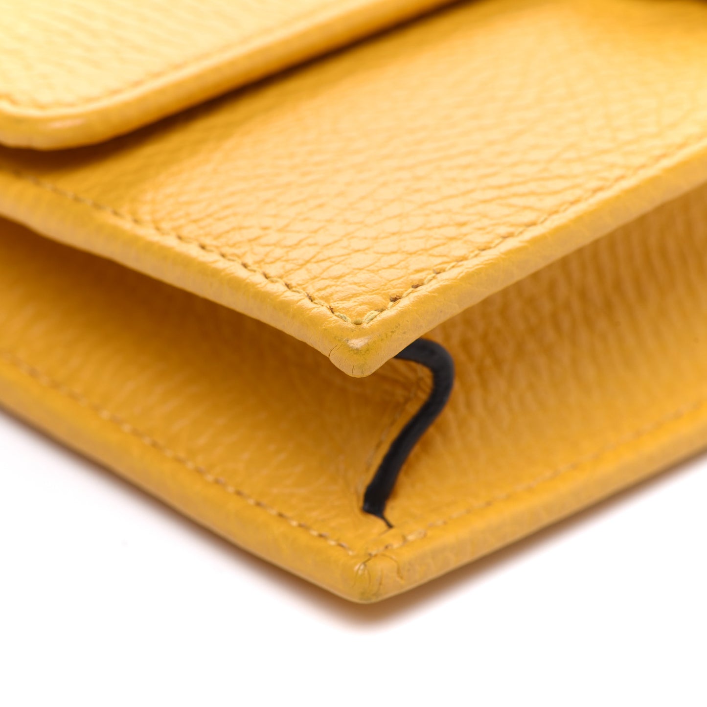 Dollar Calfskin Interlocking G Chain Wallet New Buttercup