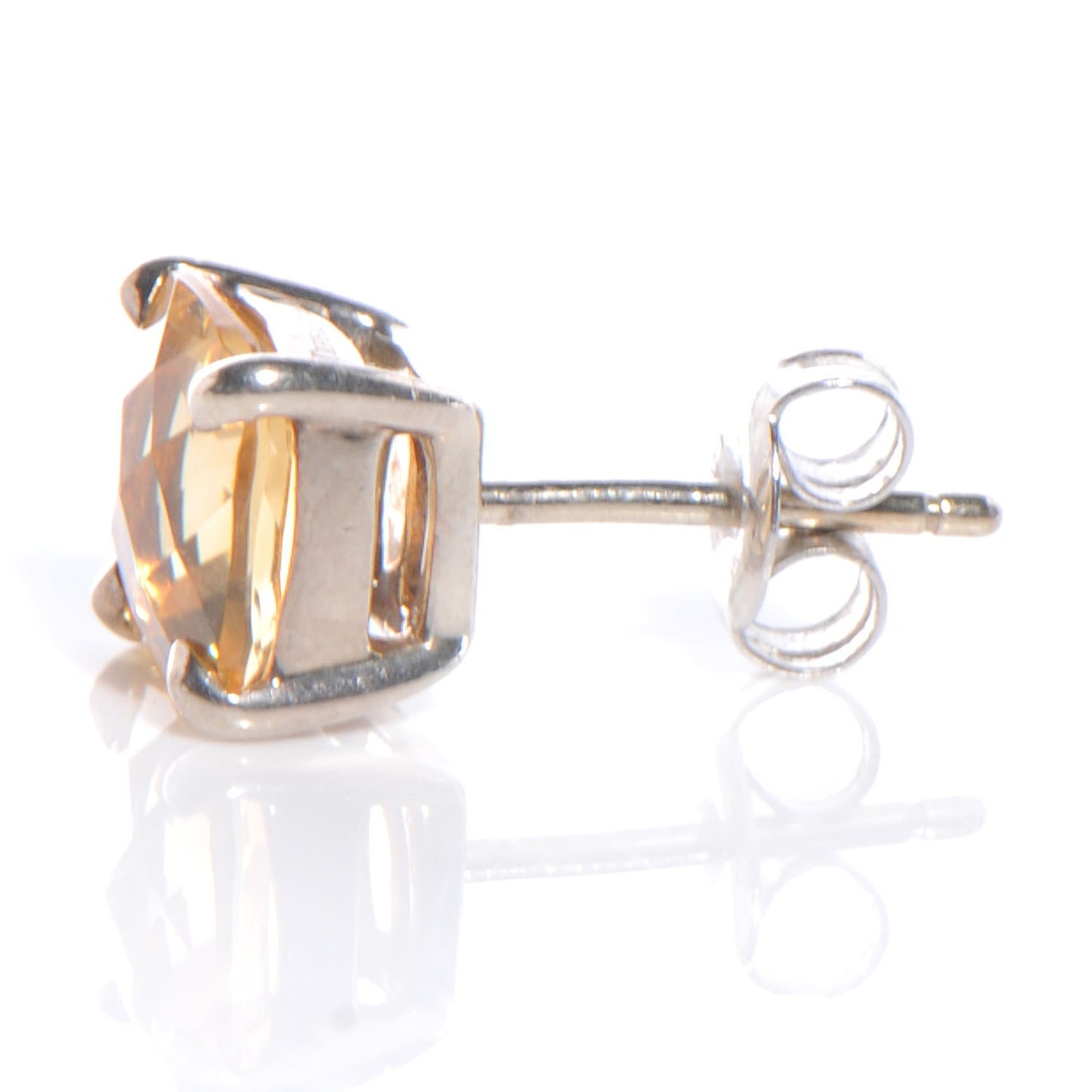 Sterling Silver Citrine Stud Earrings