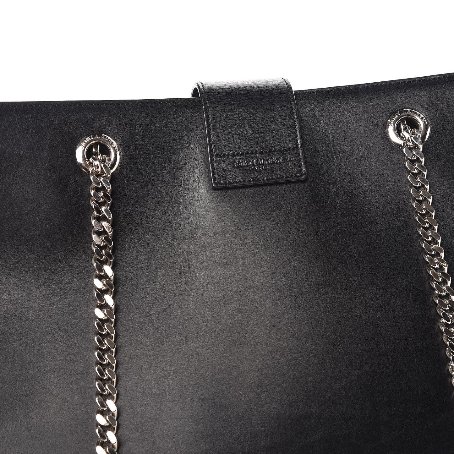 Calfskin Classic Monogram Shopping Bag Black
