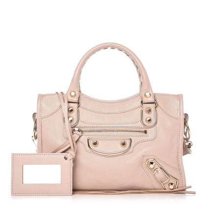 Balenciaga Chevre Gold Metallic Edge Hardware Mini City Rose Aubepine Bois de Rose 1 of 9