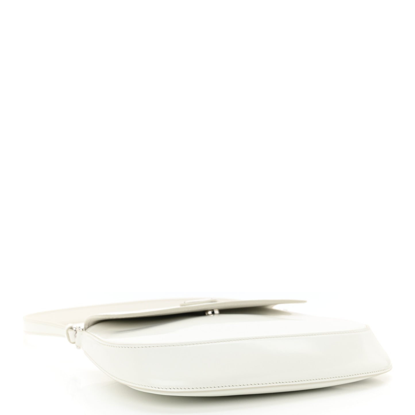 Spazzolato Cleo Flap Shoulder Bag White