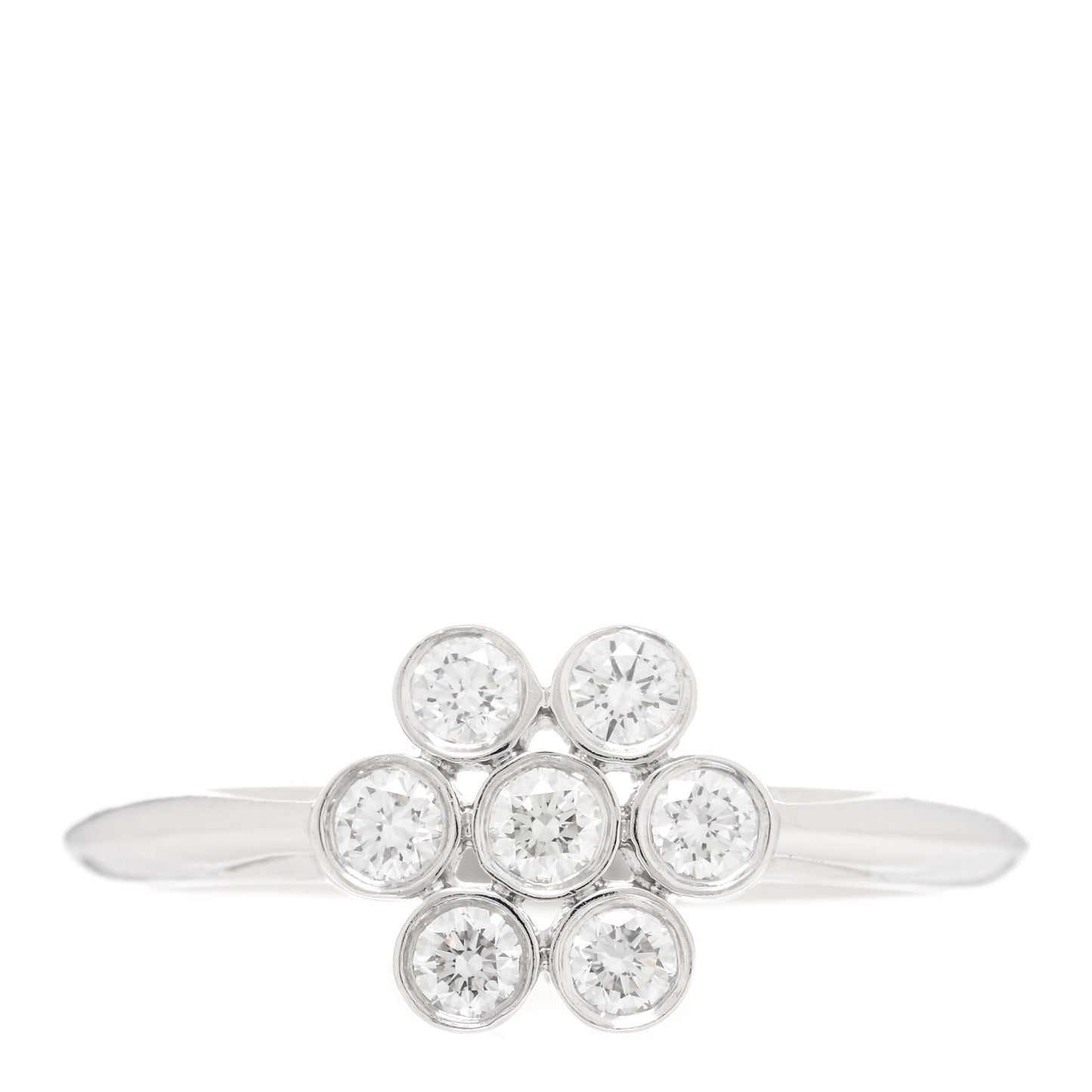 Platinum Diamond Enchant Flower Ring 48 4.5