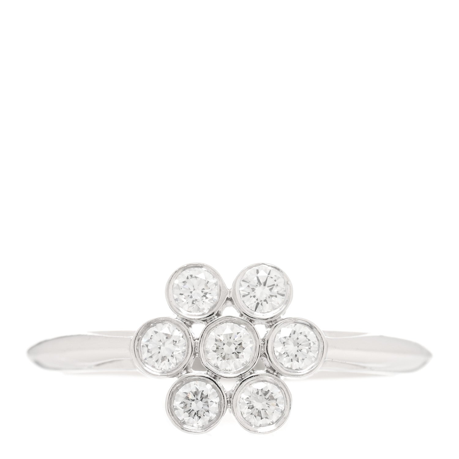 Tiffany Platinum Diamond Enchant Flower Ring 48 4.5 1 of 4