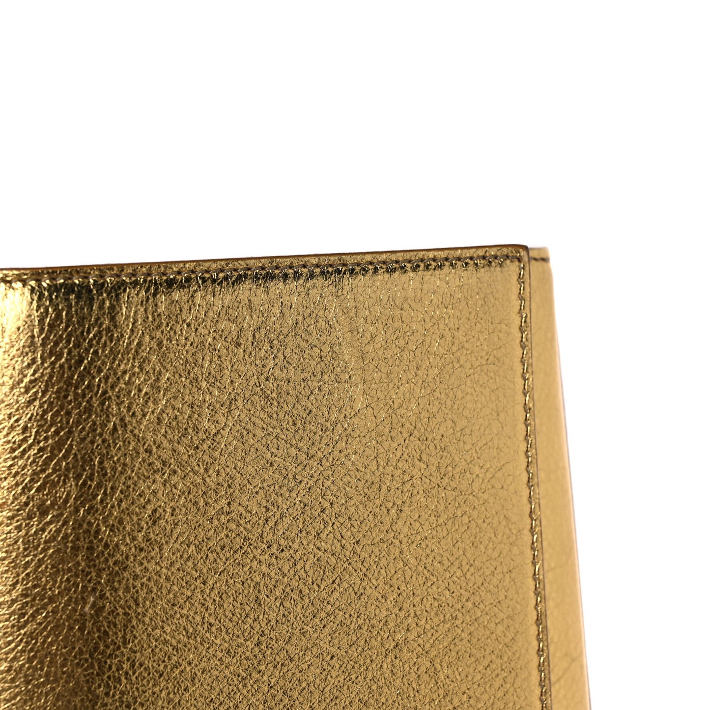 Metallic Textured Calfskin Classic Monogram Cassandre Clutch Gold