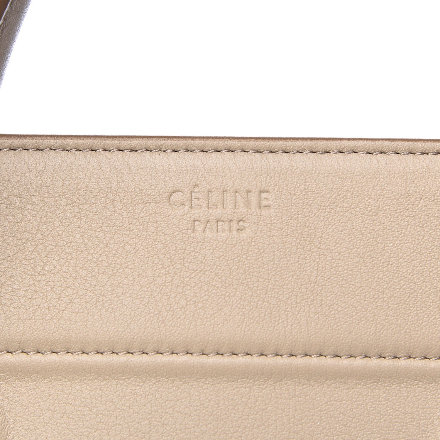 Celine Supple Calfskin Medium Phantom Luggage Beige 6 of 10