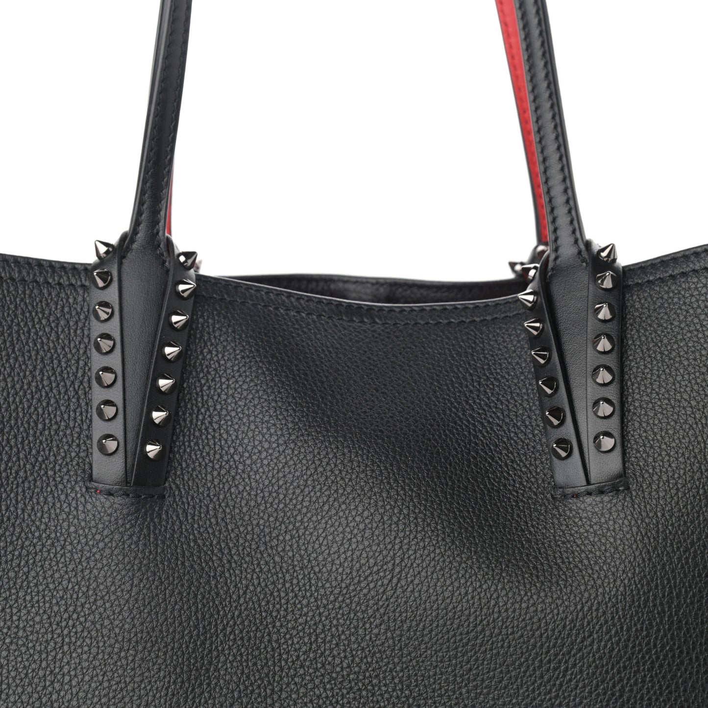 Calfskin Spikes East West Cabata Tote Black