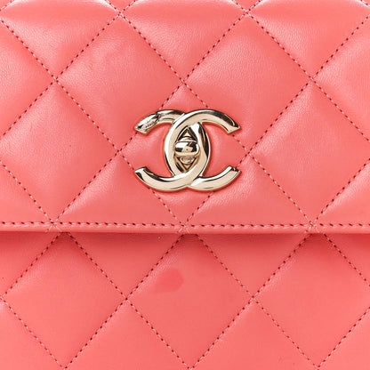 Chanel Lambskin Quilted Small Trendy CC Flap Dual Handle Bag Pink 9 of 14