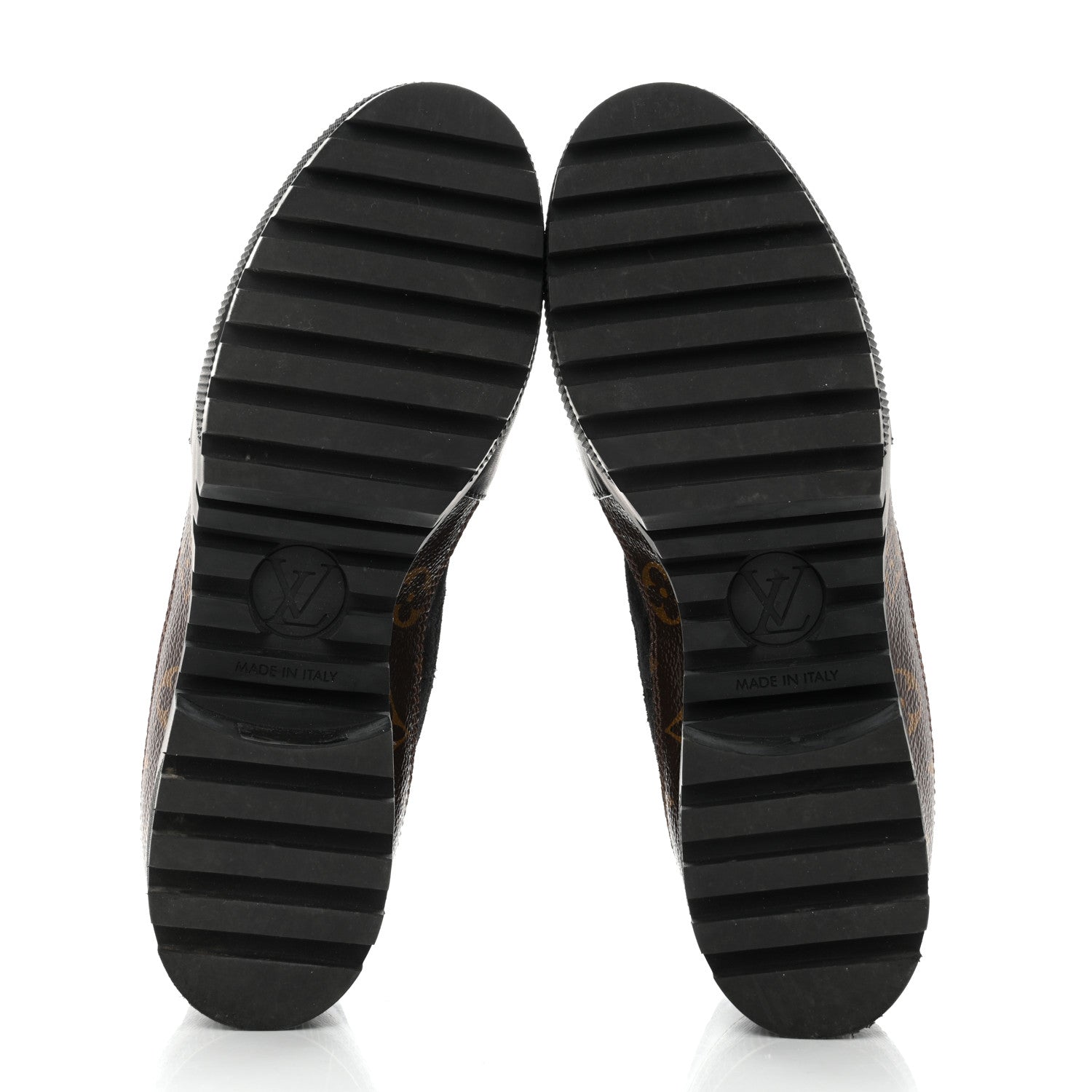 Louis Vuitton Suede Calfskin Monogram Laureate Platform Desert Boots 40 Black 5 of 8