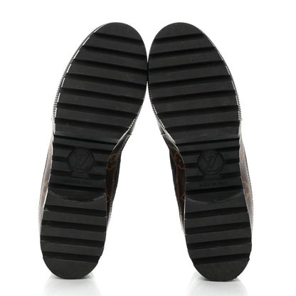 Louis Vuitton Suede Calfskin Monogram Laureate Platform Desert Boots 40 Black 5 of 8