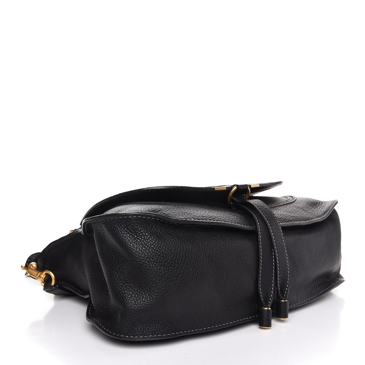 Calfskin Medium Marcie Satchel Black