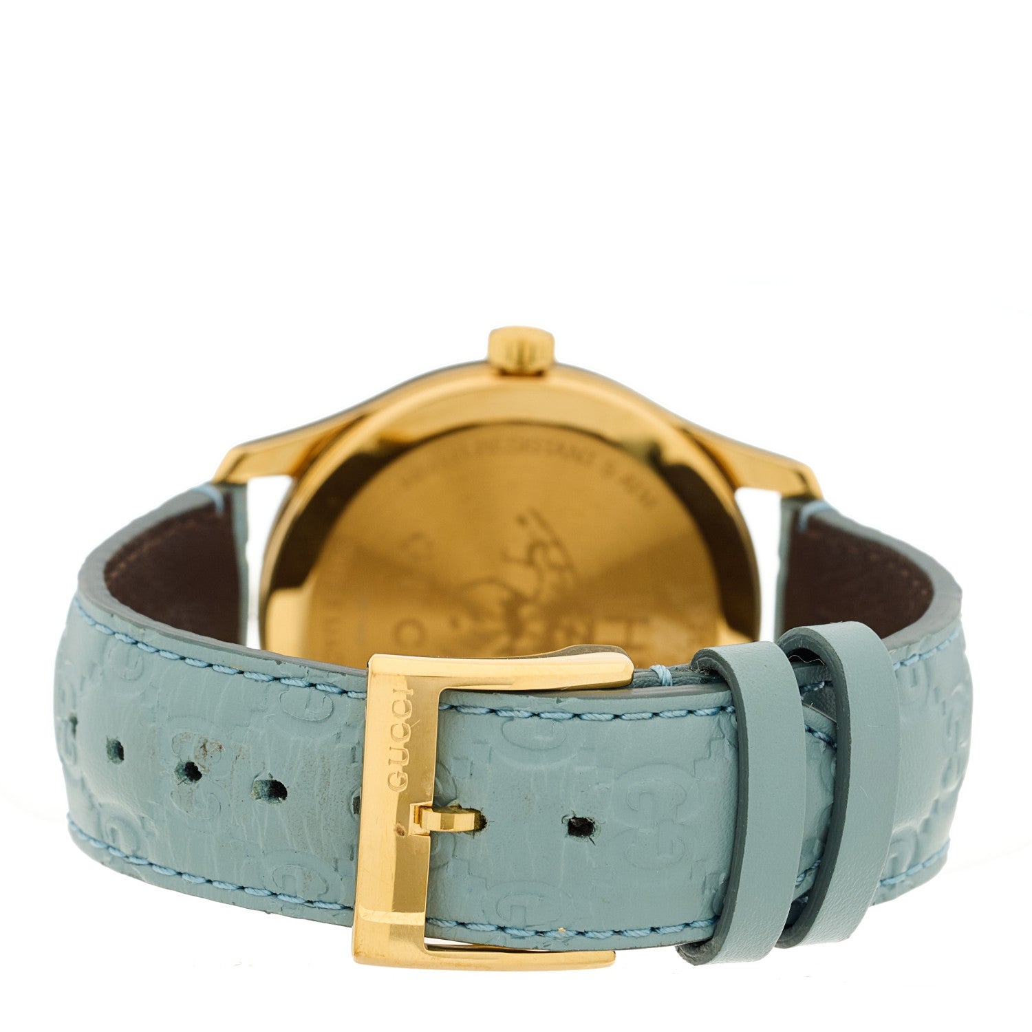 Gucci Stainless Steel Calfskin 38mm G-Timeless Quartz Watch Light Blue 3 of 5