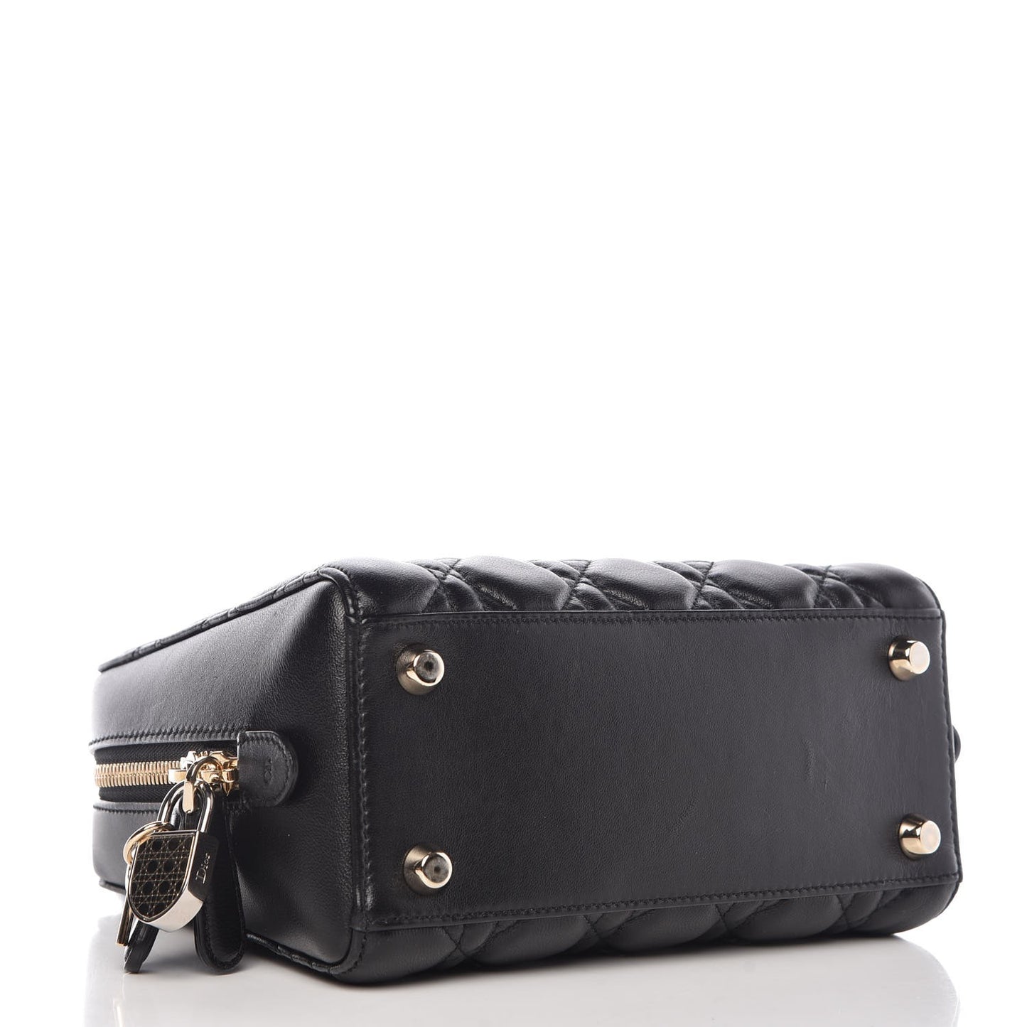 Lambskin Cannage Lily Tote Black