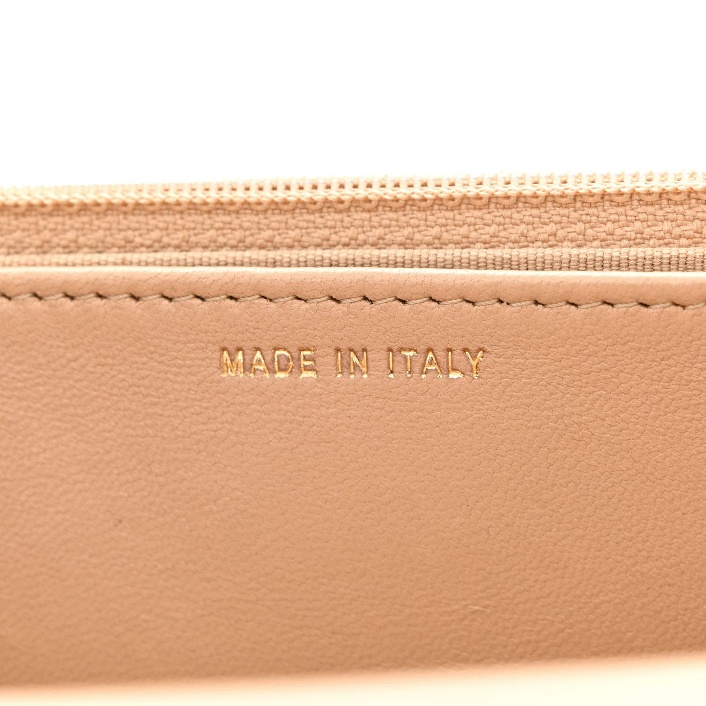 Lambskin Quilted Trendy CC Wallet On Chain WOC Beige